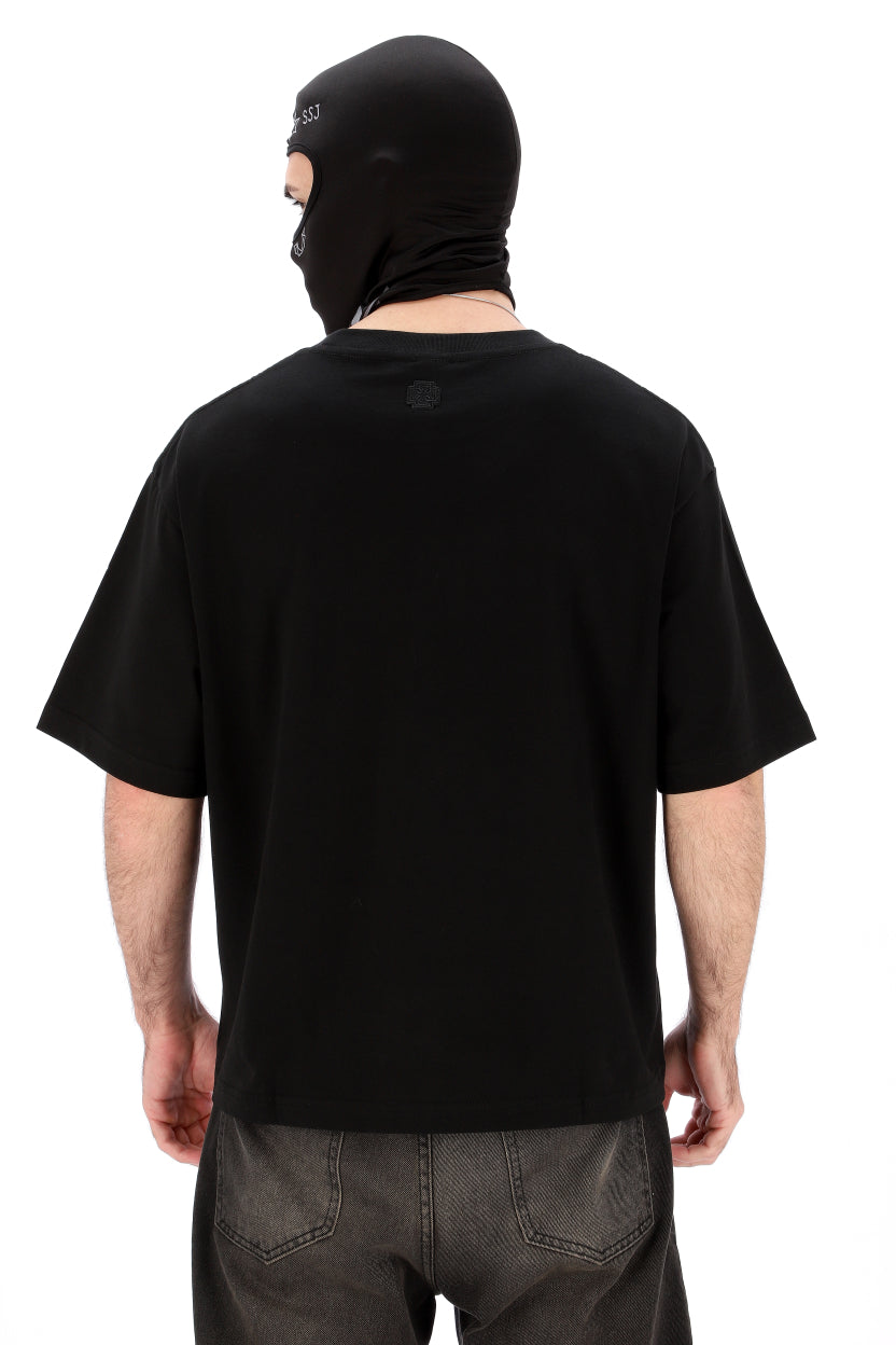 REMERA MANGA CORTA NEGRA
