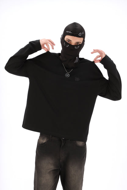 REMERA NEGRA MANGA LARGA