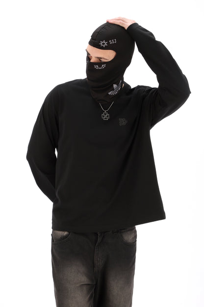 REMERA NEGRA MANGA LARGA