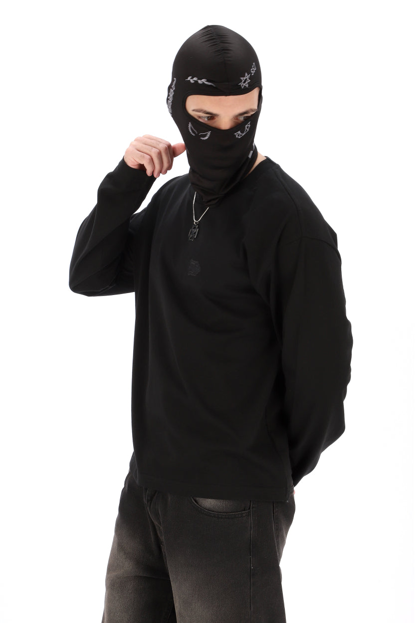 REMERA NEGRA MANGA LARGA