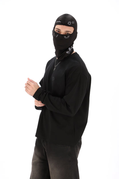 REMERA NEGRA MANGA LARGA