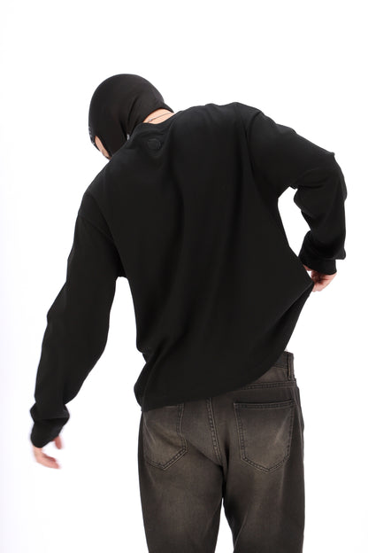 REMERA NEGRA MANGA LARGA