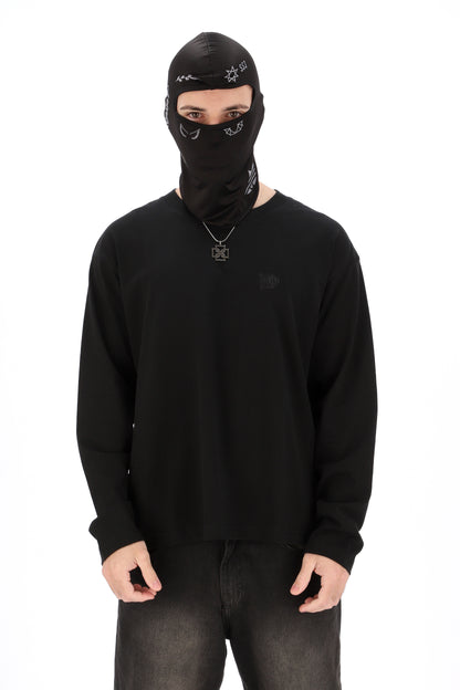 REMERA NEGRA MANGA LARGA