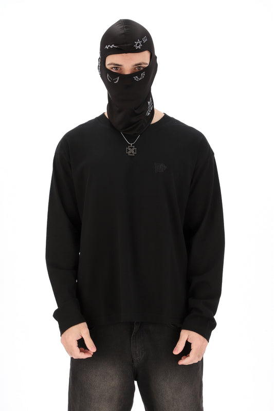REMERA NEGRA MANGA LARGA