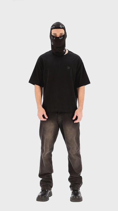 REMERA MANGA CORTA NEGRA