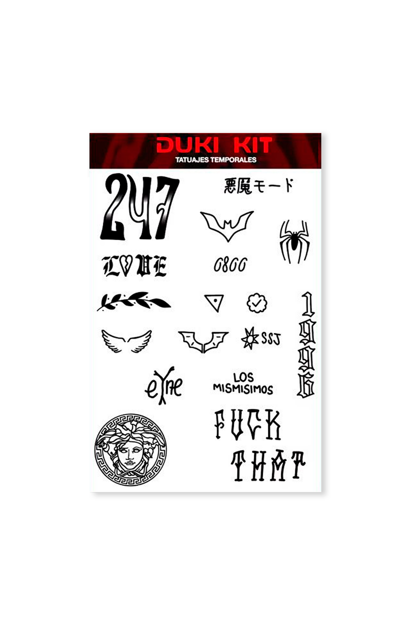 PACK DE TATUAJES DUKI
